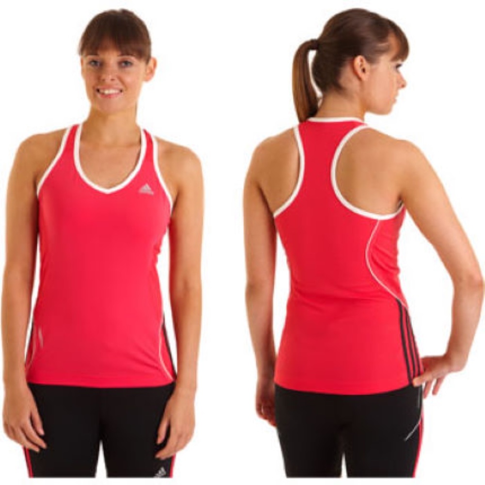 NWT Adidas Women's TM Shimmel Tank Unlined Red/Wh